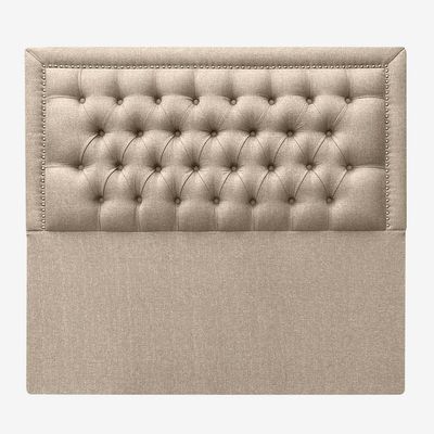 Imagen 2 del producto Respaldo de Cama Capitoné Frame Tachas Lino Beige - Super King