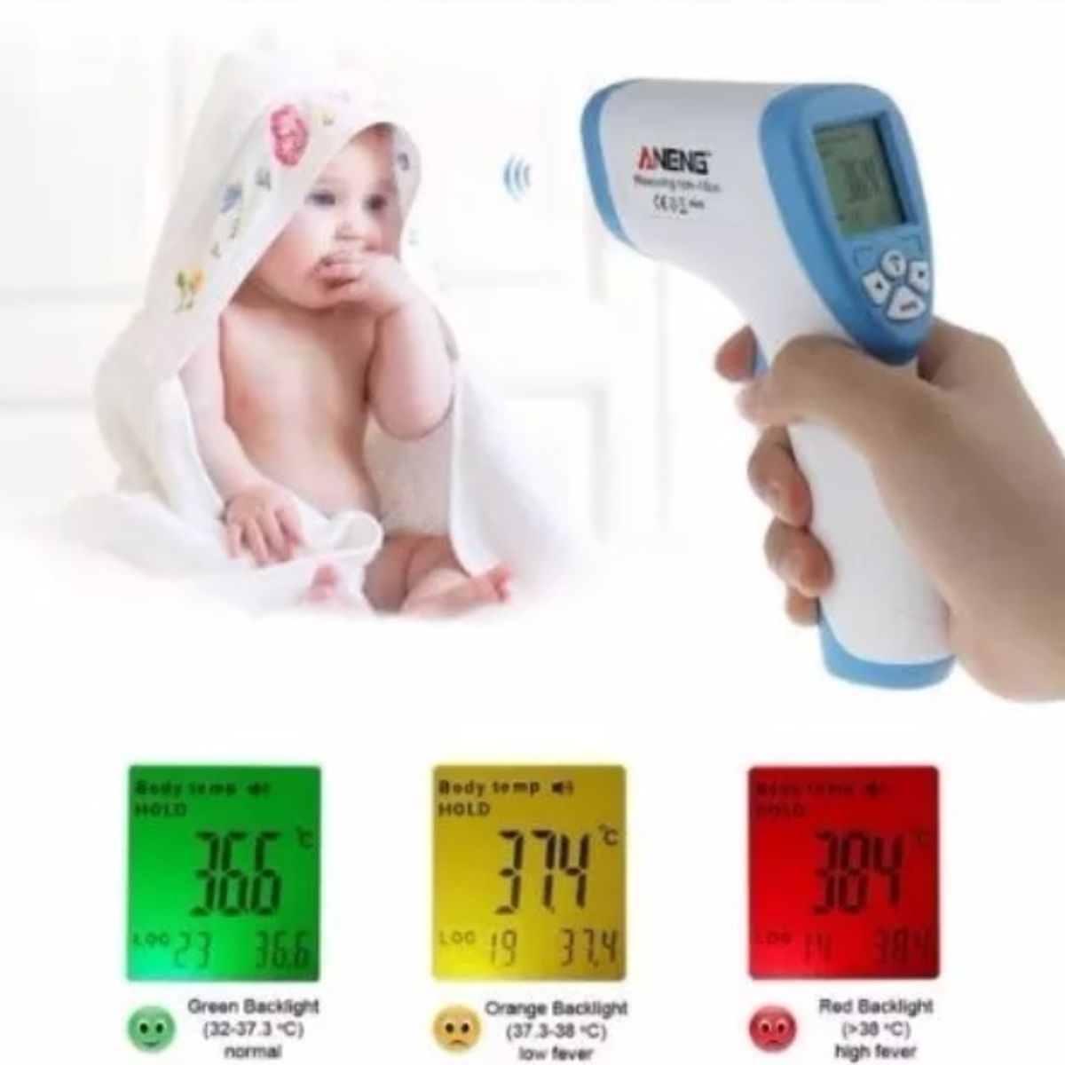 GENERICO - Termómetro Infrarrojo Láser Sin Contacto De Uso Corporal