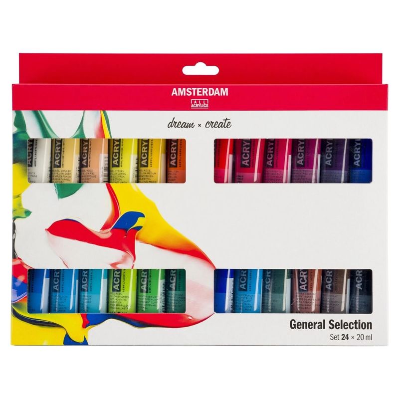 AMSTERDAM - Acrílico Amsterdam Pack 24 Colores 20ml Selección General