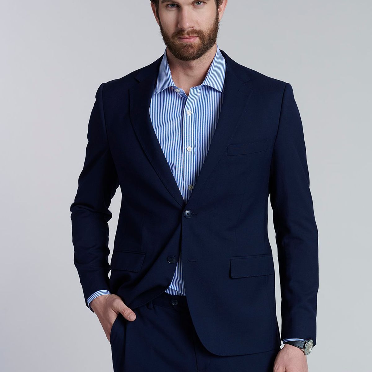 FEROUCH - Blazer Smart Casual Ferouch Azul Ferouch