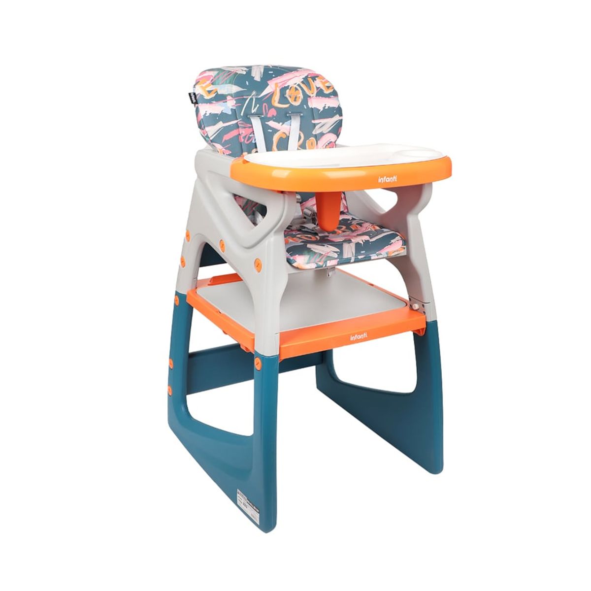 INFANTI - Silla Comer Alta Sit-Up Plus Naranja/Azul Infanti