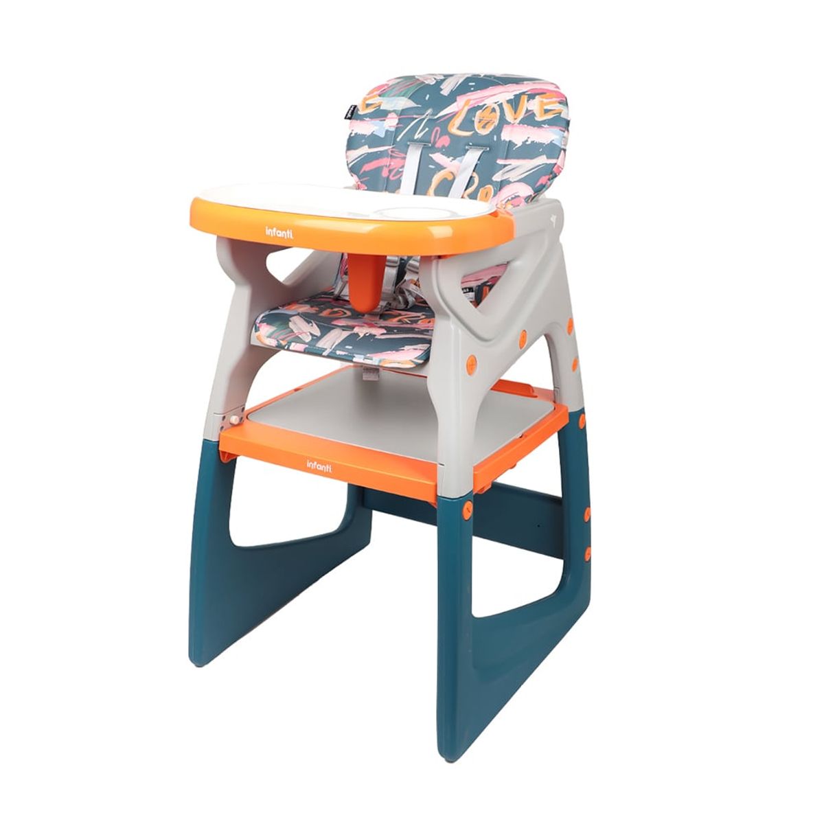 INFANTI - Silla Comer Alta Sit-Up Plus Naranja/Azul Infanti
