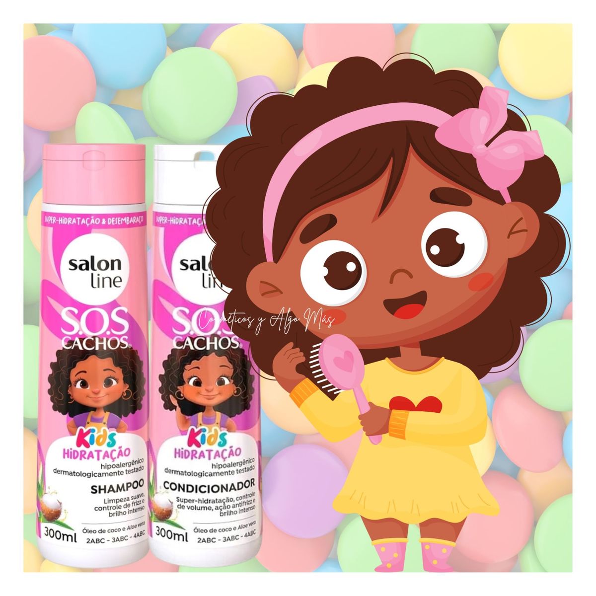 SALON LINE - Kit SOS CACHOS KIDS champu y acondicionador niños y niñas cabello rizo