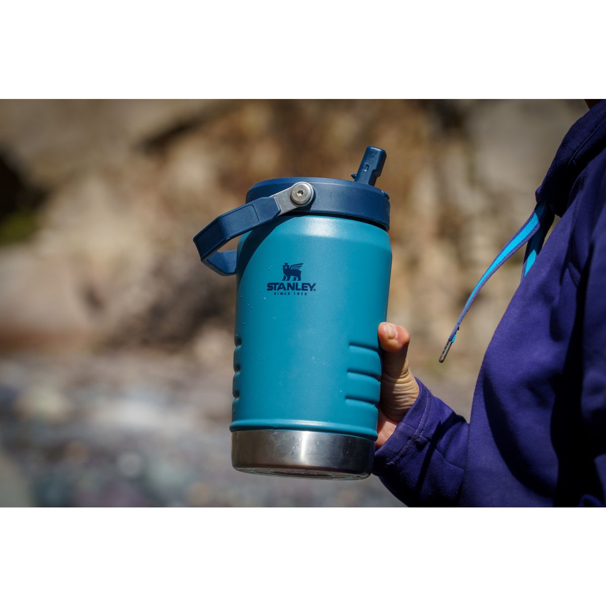 STANLEY - Termo Botellón hidratación con bombilla azul - 19 lt STANLEY