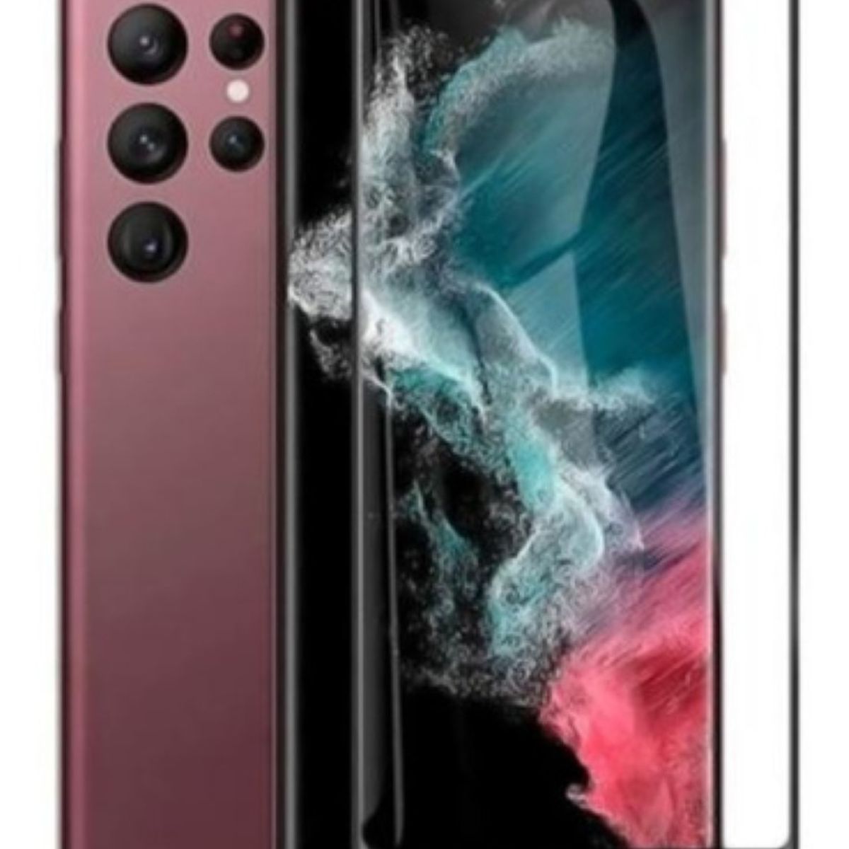 GENERICO - Lámina Completa Vidrio Templado Curvo Para Samsung S22 Ultra