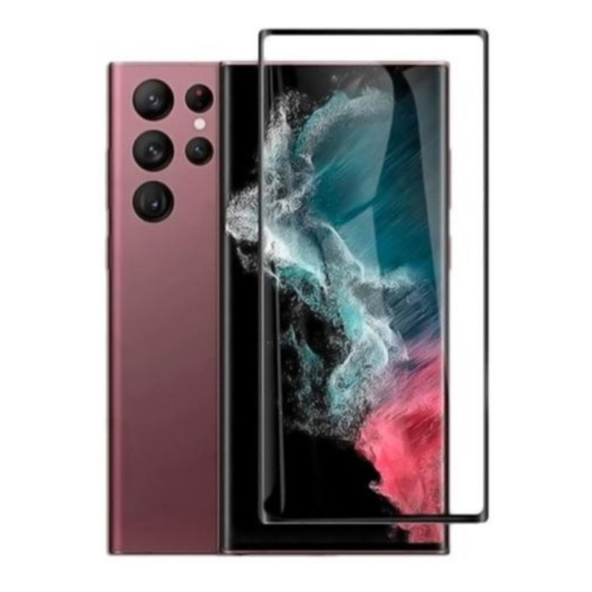 GENERICO - Lámina Completa Vidrio Templado Curvo Para Samsung S22 Ultra