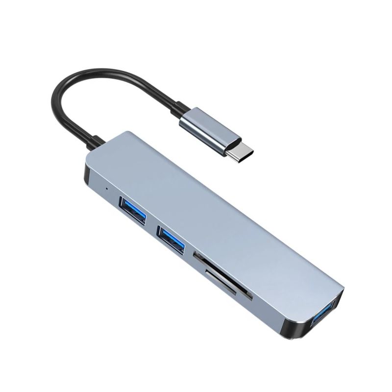 IMPORTCLICK - HUB Tipo C 5 en 1 con 2 Lectores Tarjeta USB