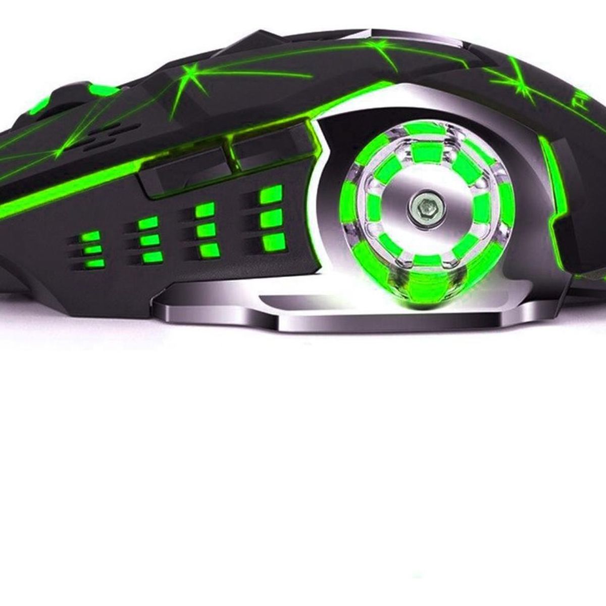 IMPORTCLICK - Mouse Gamer Profesional Inalámbrico Iluminación - Negro