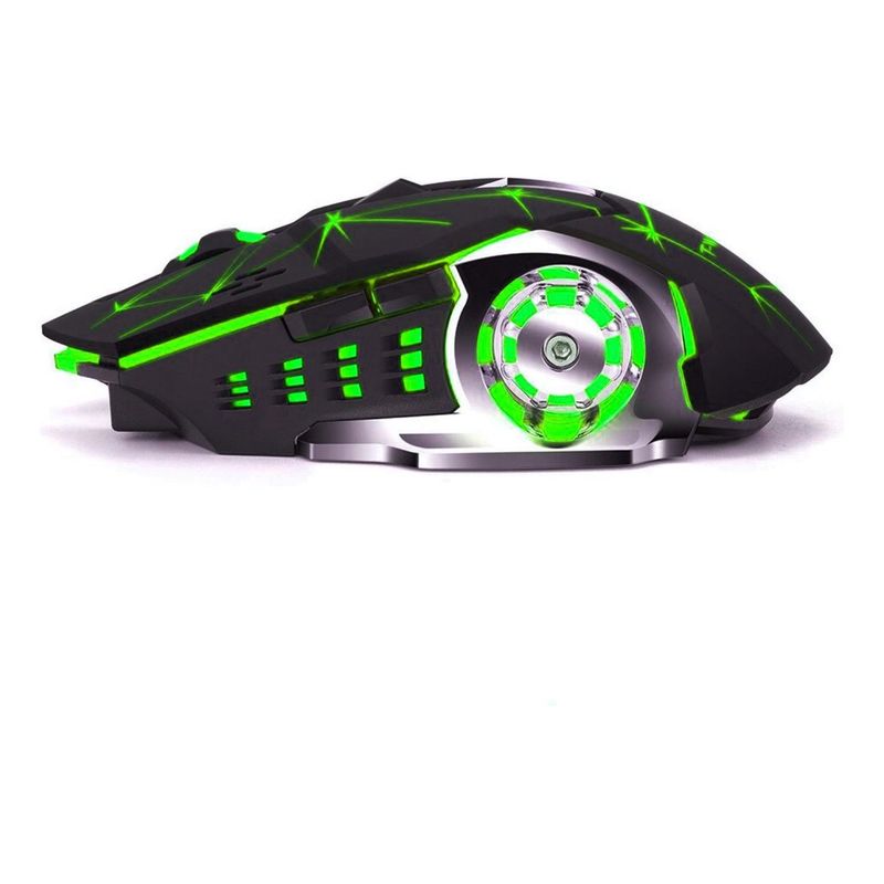 IMPORTCLICK - Mouse Gamer Profesional Inalámbrico Iluminación - Negro