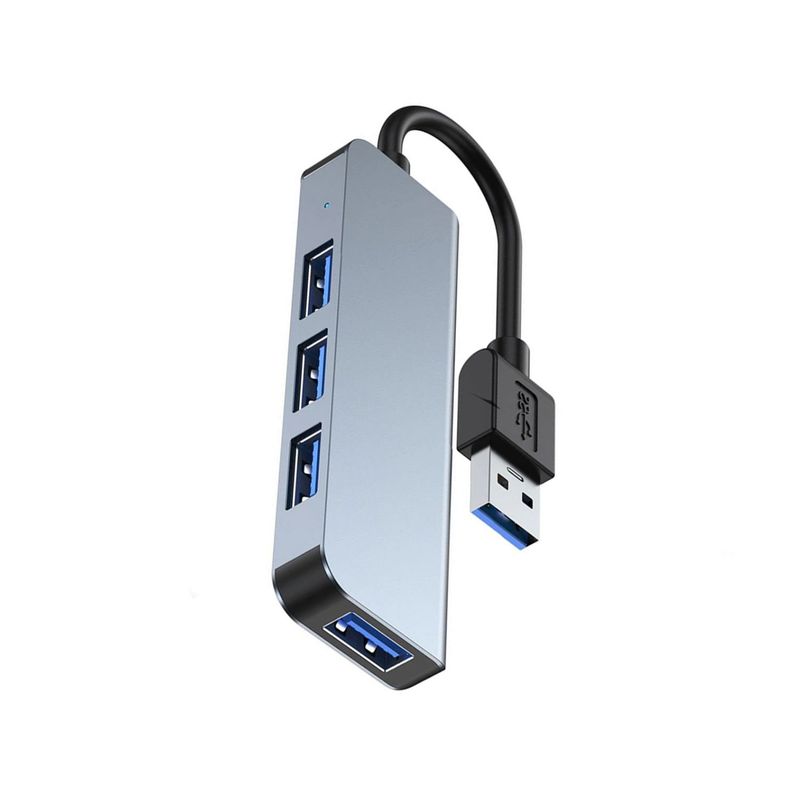 IMPORTCLICK - HUB USB 3.0 4 Puertos Aluminio - Gris