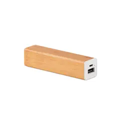 IMPORTCLICK - Power Bank Bateria Externa Bambú USB/micro USB