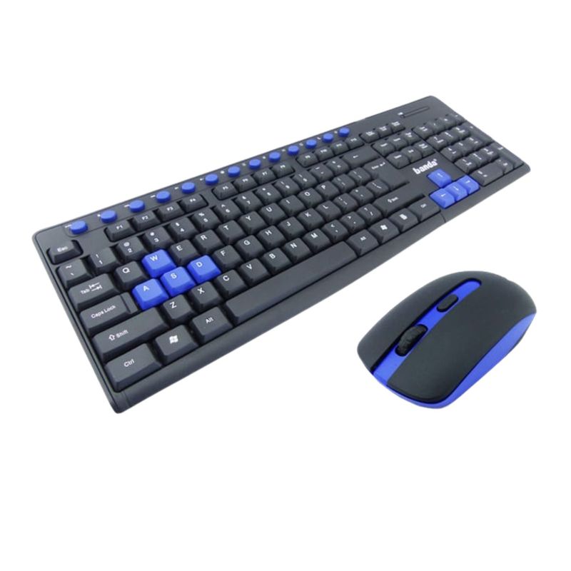IMPORTCLICK - Set Teclado + Mouse Gamer USB Inalambrico Azul 