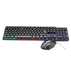IMPORTCLICK - Kit Gamer Teclado + Mouse RGB Retroiluminado - Negro