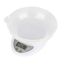 GEN - Balanza Pesa Digital De Cocina 5 Kilos A Pilas Con Recipiente