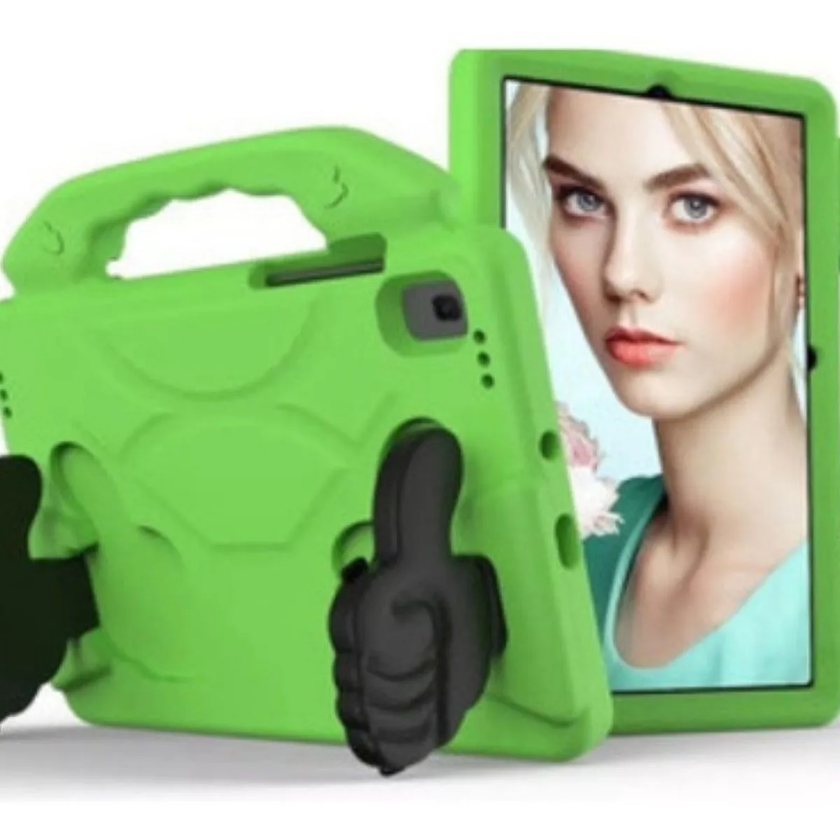 GENERICO - Carcasa Niños Anti-golpes Para Tablet Samsung A9 8.7 X110 Verde