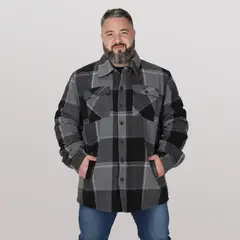 GANGSTER - Plus Chaqueta Franela West Negro