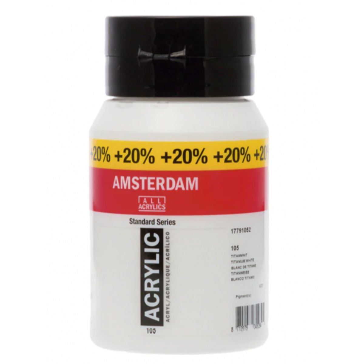 AMSTERDAM - Acrílico Amsterdam Serie Standard 105 Blanco Titanio 600 ml