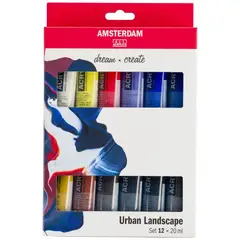 AMSTERDAM - Acrílico Pack 12 Colores 20ml Paisaje Urbano