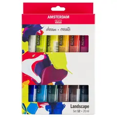 AMSTERDAM - Acrílico Pack 12 Colores 20ml Paisaje