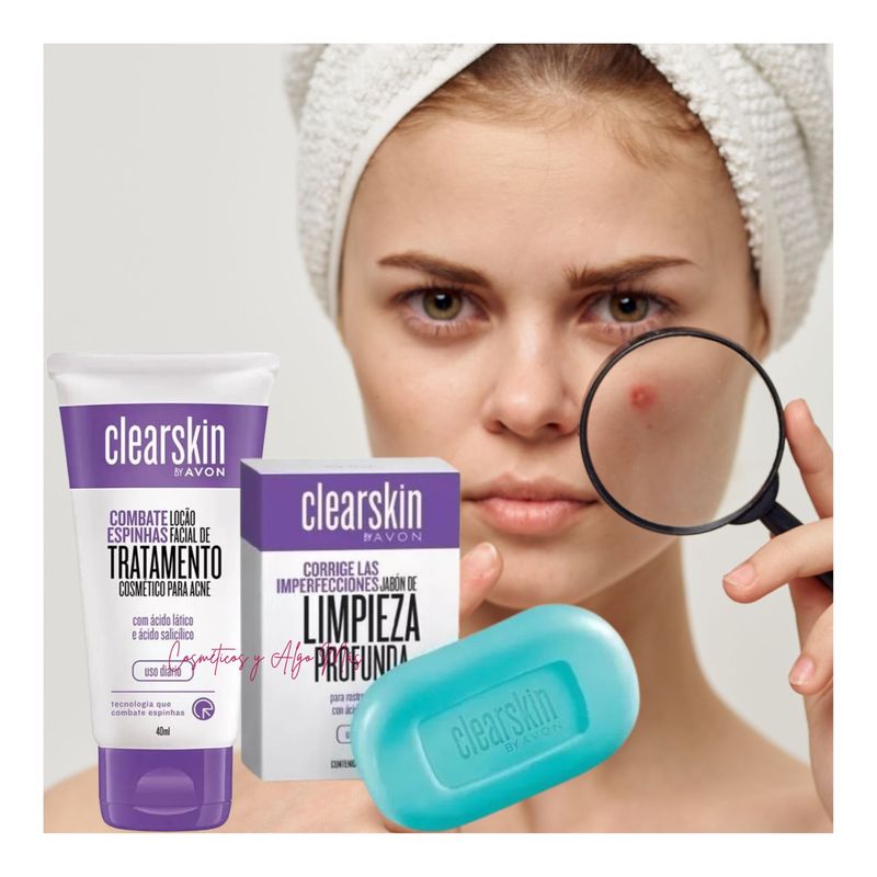 AVON - Set limpieza facial y cuidado ANTIACNE CLEARSKIN