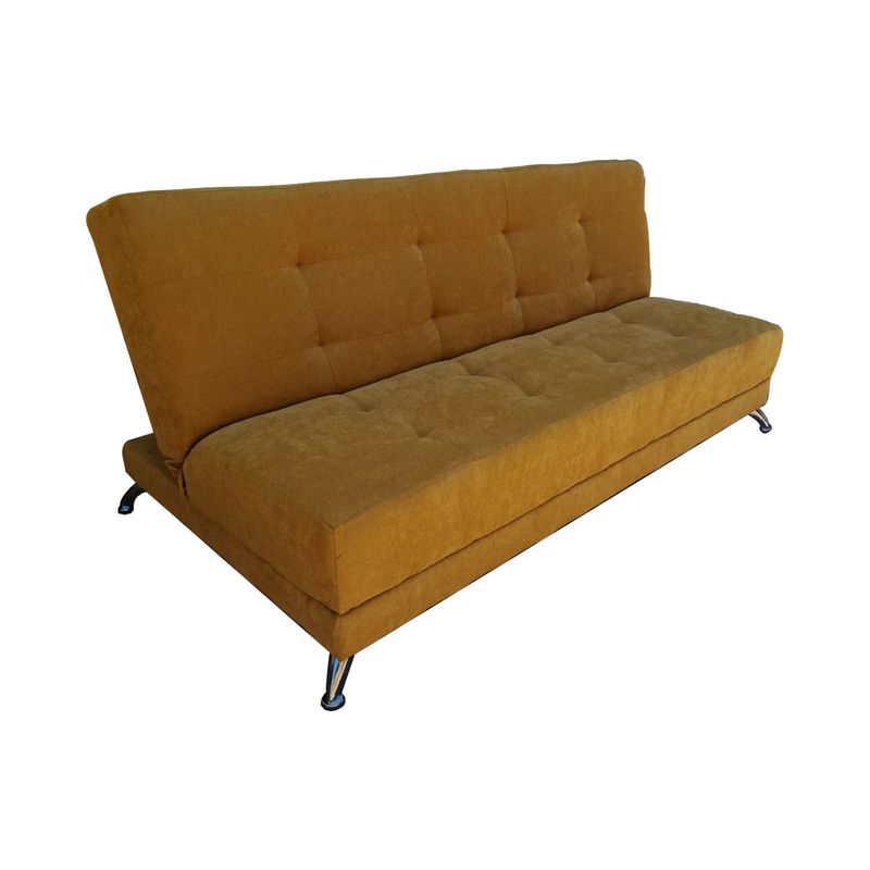 MUEBLES HVM - Futon Cama  patagonia 15P Mostaza Pmetal