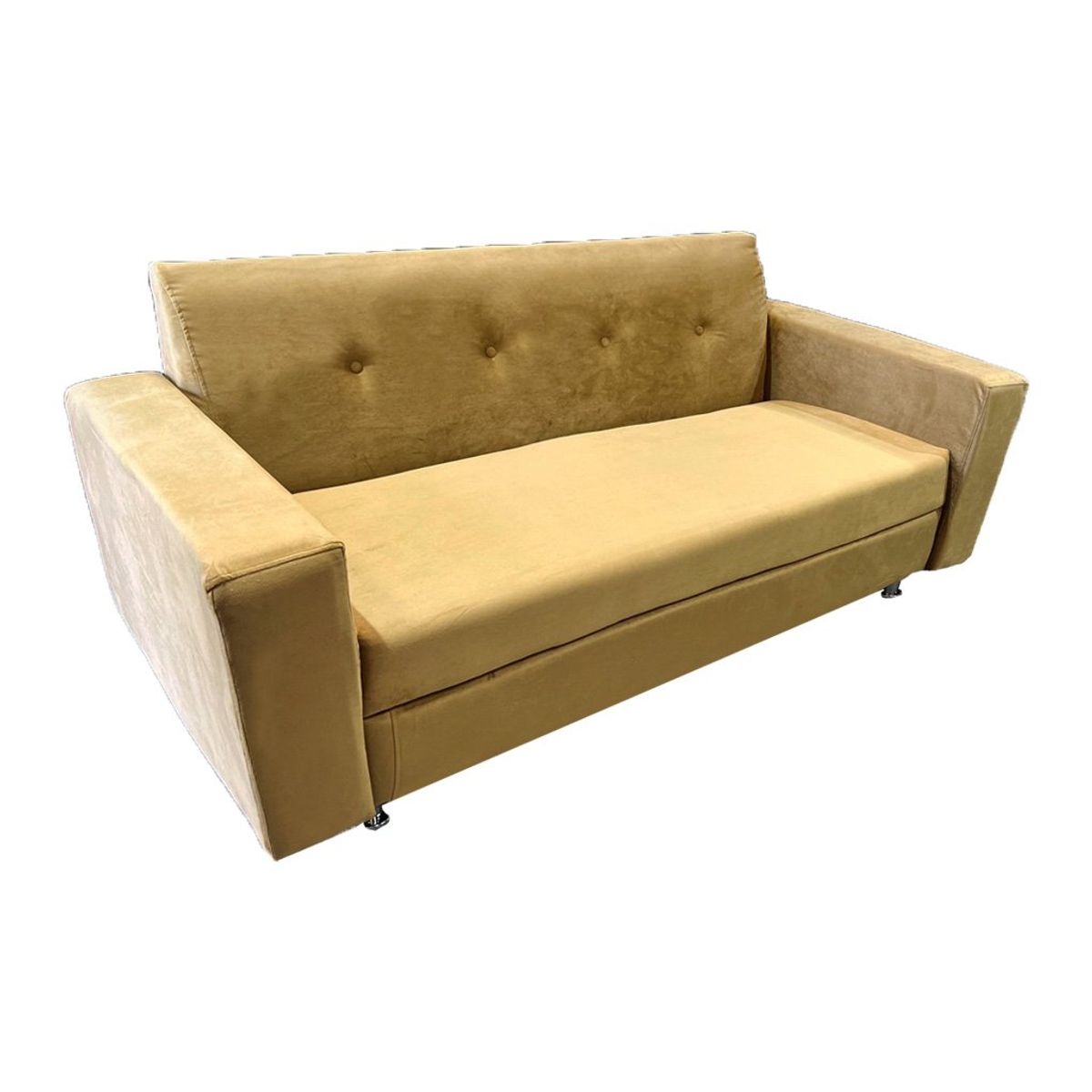 MUEBLES HVM - Sofa HVM Alonso 3C Mostaza Felpa