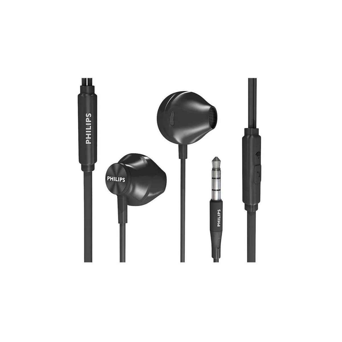 PHILIPS - Audifono Manos Libres Jack 3,5 Negro  Philips