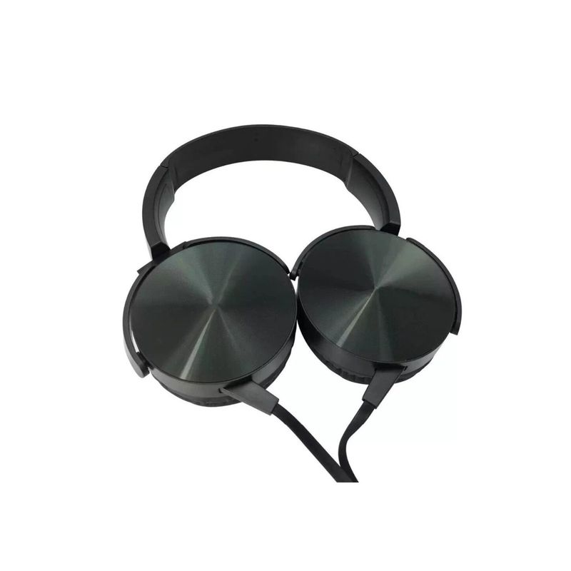IMPORTCLICK - Audífono Extra Bass Micrófono 3.5 MM Plug Estéreo Negro - Negro