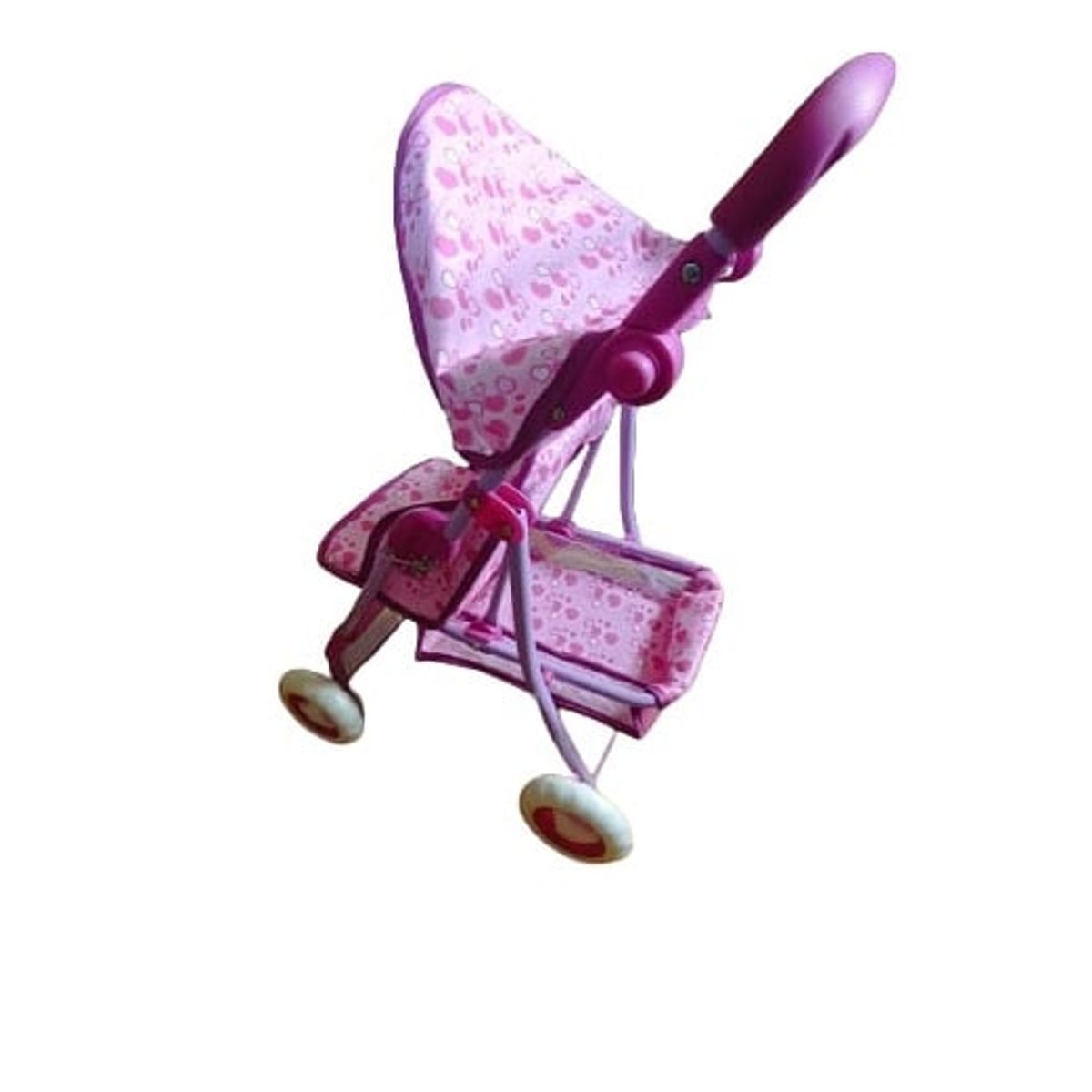 GENERICO - Coche de muñeca con mango y respaldo ajustable