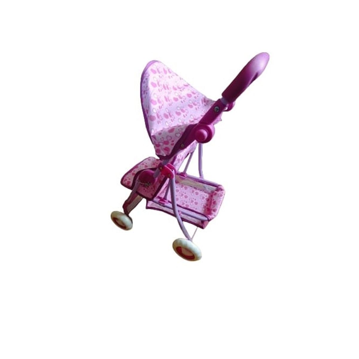 GENERICO - Coche de muñeca con mango y respaldo ajustable