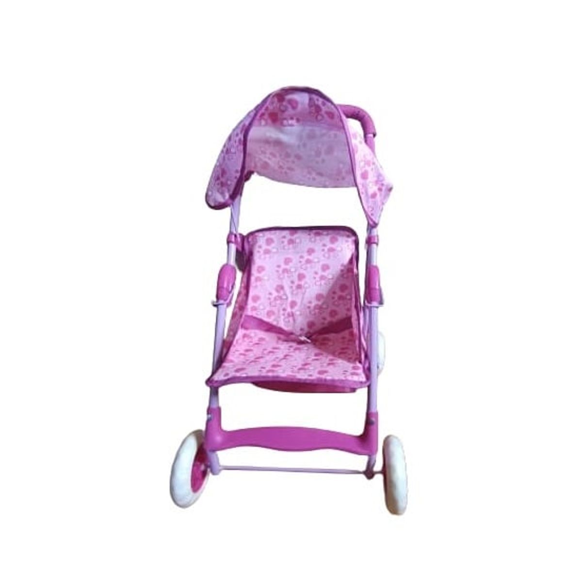 GENERICO - Coche de muñeca con mango y respaldo ajustable