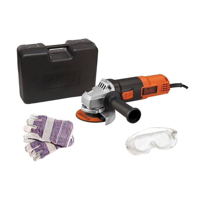 BLACK+DECKER - Esmeril 4-1/2" 820W + kit seguridad G720K-B2C BLACK+DECKER
