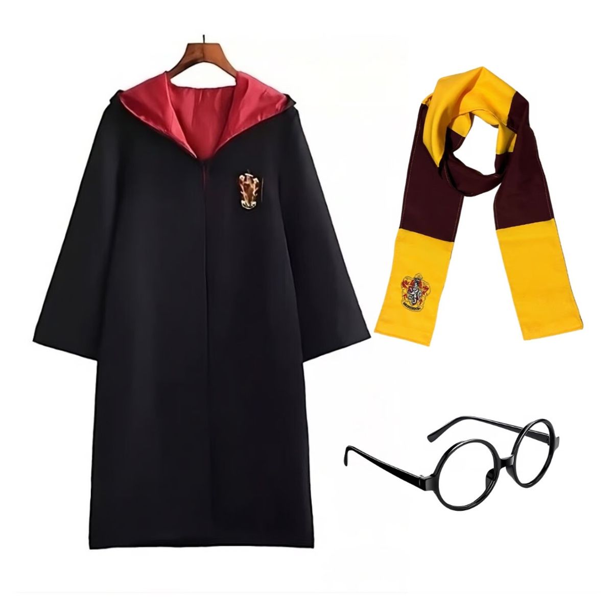 TODODISFRACESCHILE - Disfraz Harry Potter Escudos Bordados Lentes Tall 10