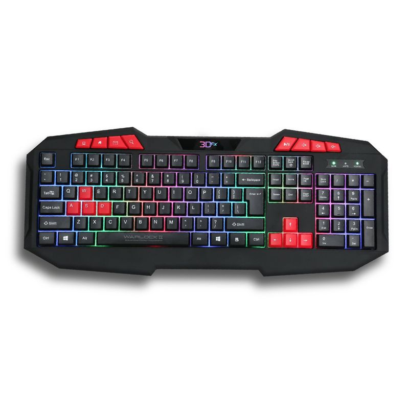 3DFX - Teclado Gamer Pc Usb Iluminación Rgb Warlock 2 - SC