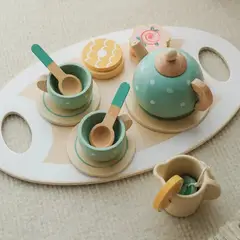 GENERICO - Set de Té Didáctico de Madera para Niños