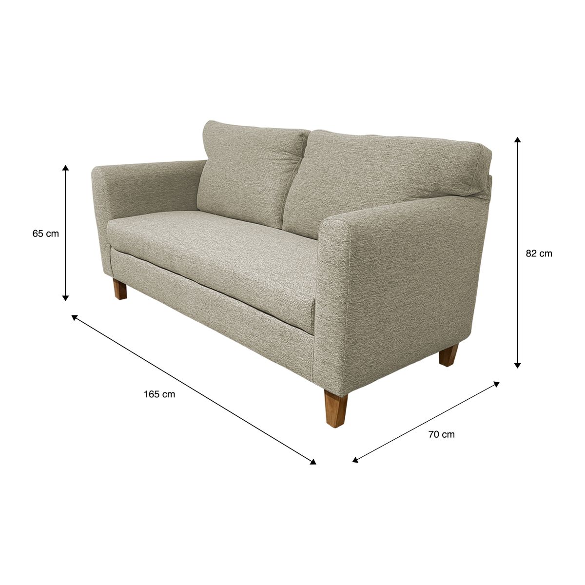 GENERICO - SOFA ANITA 2 CUERPOS CHENILLE BEIGE