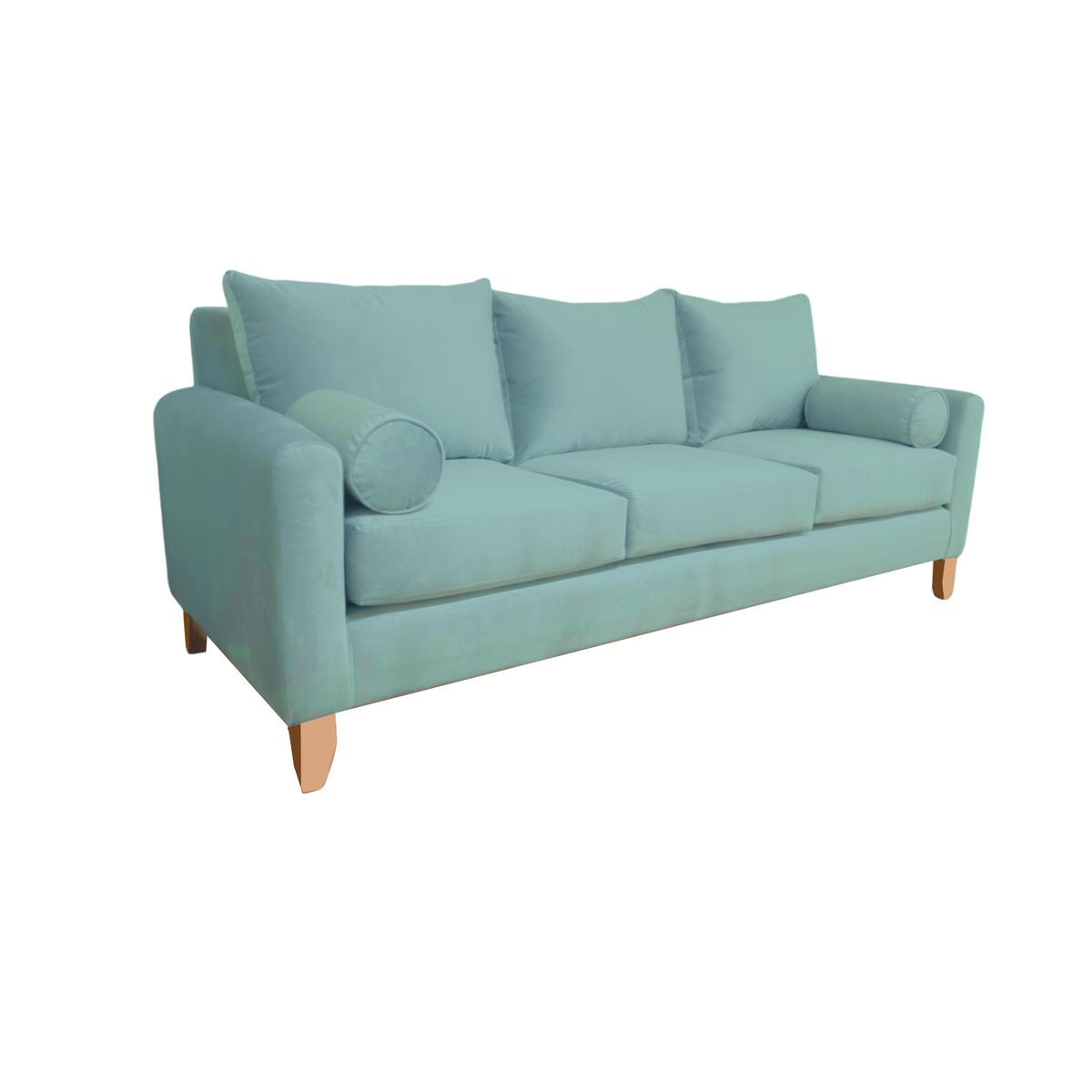 GENERICO - SOFA INDU 3 CUERPOS CHENILLE VERDE MENTA