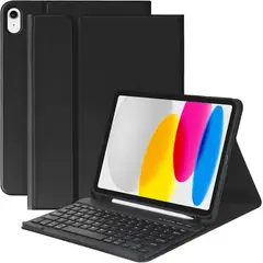 GENERICO - Funda Con Teclado Para iPad Air 5 10.9 Español Negro