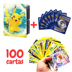 TIOZONEY - 100 Cartas Pokemon + Album Pikachu