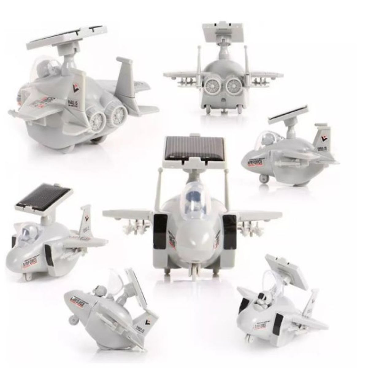 DBLUE - AVION ARMABLE JUGUETE SOLAR AVION DE COMBATE