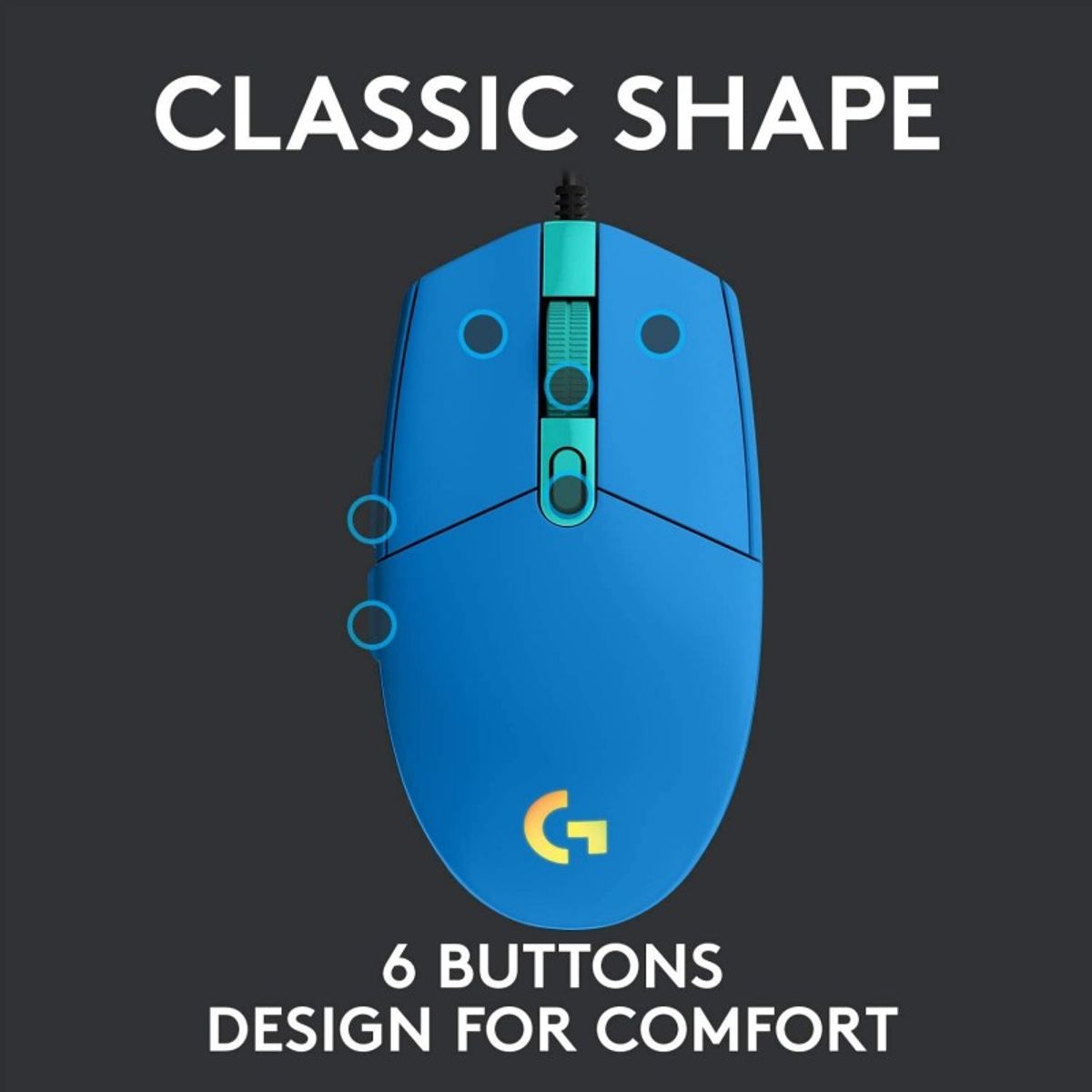 LOGITECH - Logitech G203 azul rgb