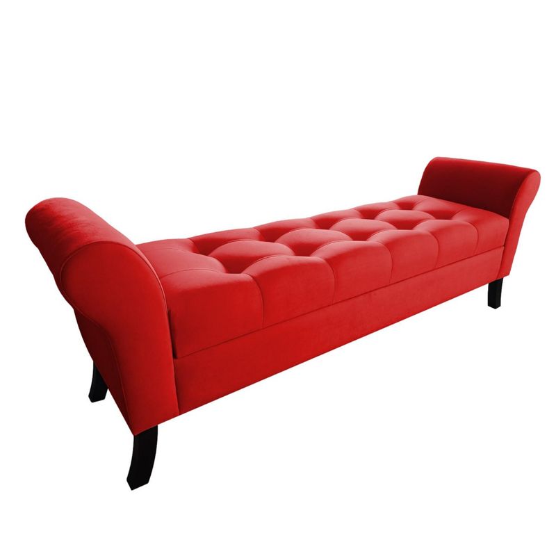 GENERICO - Banqueta Baúl Tucson Color Rojo Tamaño King 170x45x60cm