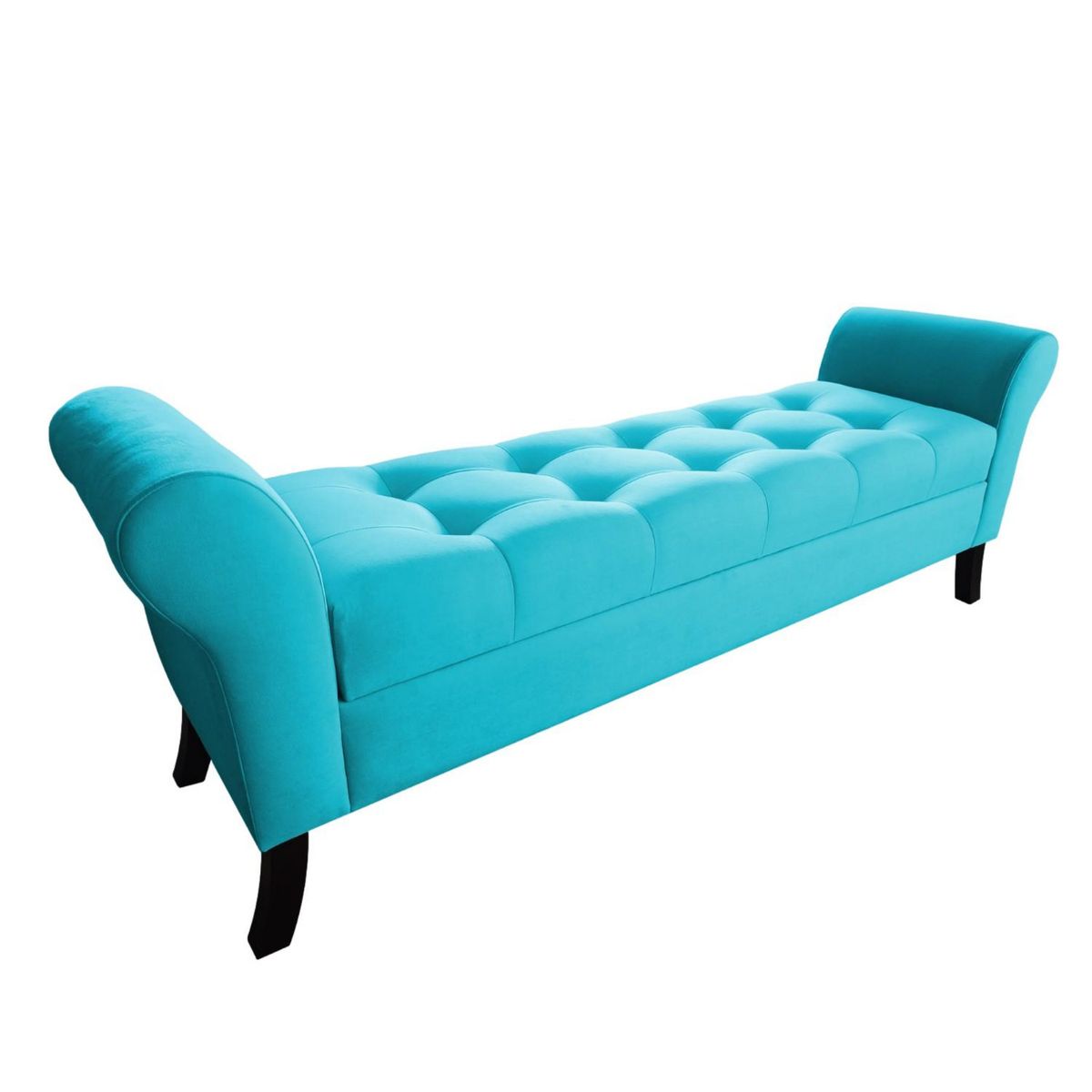 GENERICO - Banqueta Baúl Tucson Color Turquesa Tamaño King 170x45x60cm