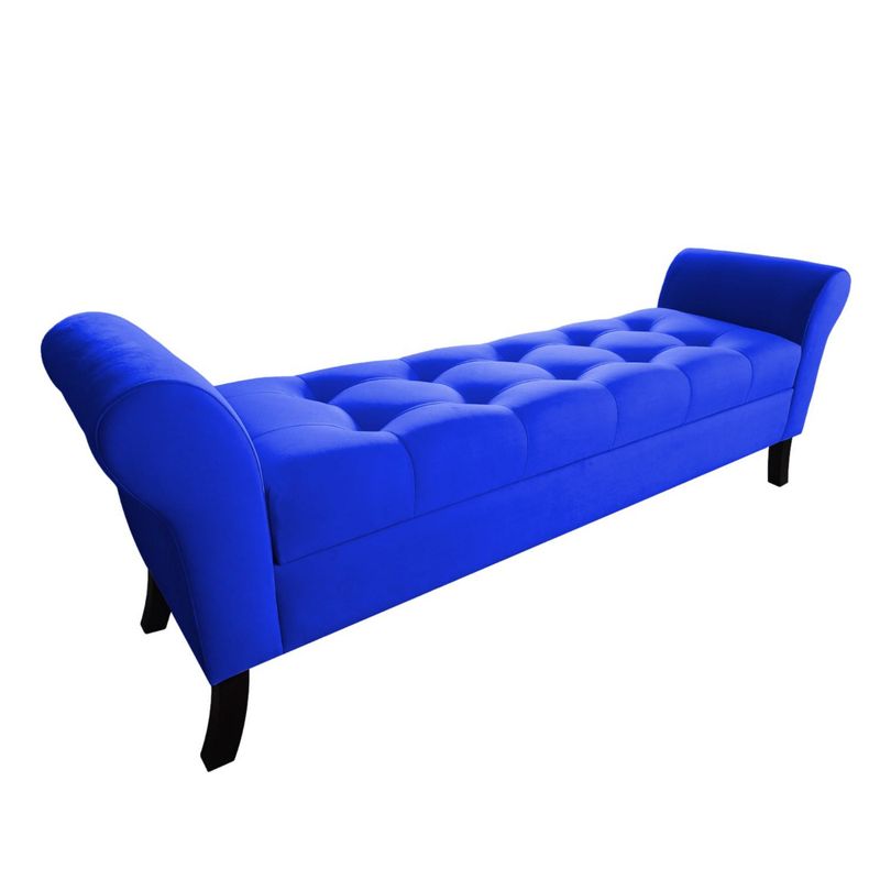 GENERICO - Banqueta Baúl Tucson Color Azul Rey Tamaño King 170x45x60cm