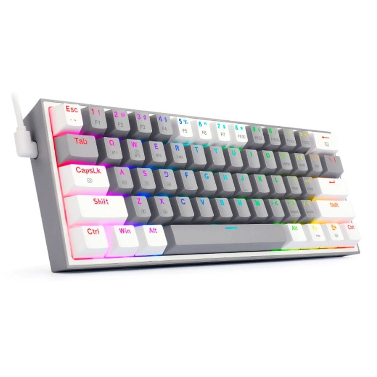 REDRAGON - Redragon Fizz Pro K616-RGB Bluetooth 5.0 GRISBLANCO