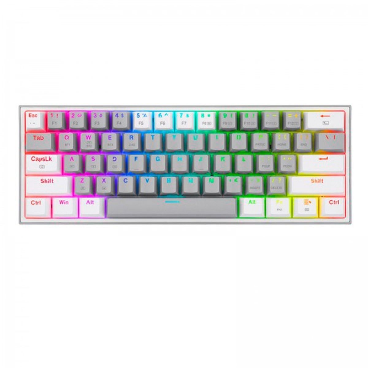 REDRAGON - Redragon Fizz Pro K616-RGB Bluetooth 5.0 GRISBLANCO