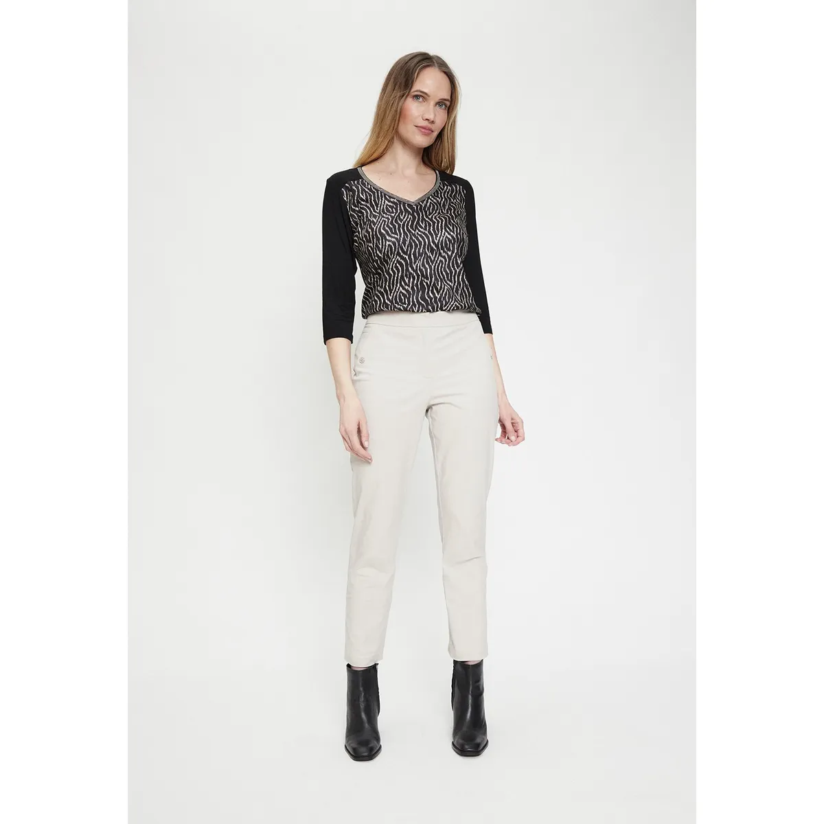 MA GRIFFE - Calza Beige Mujer Magriffe