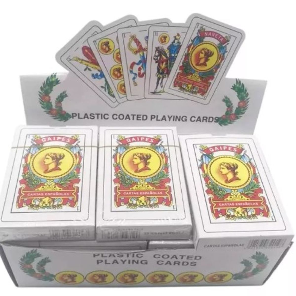 DBLUE - CAJA  NAIPE ESPAÑOL 12 MAZOS DE CARTAS