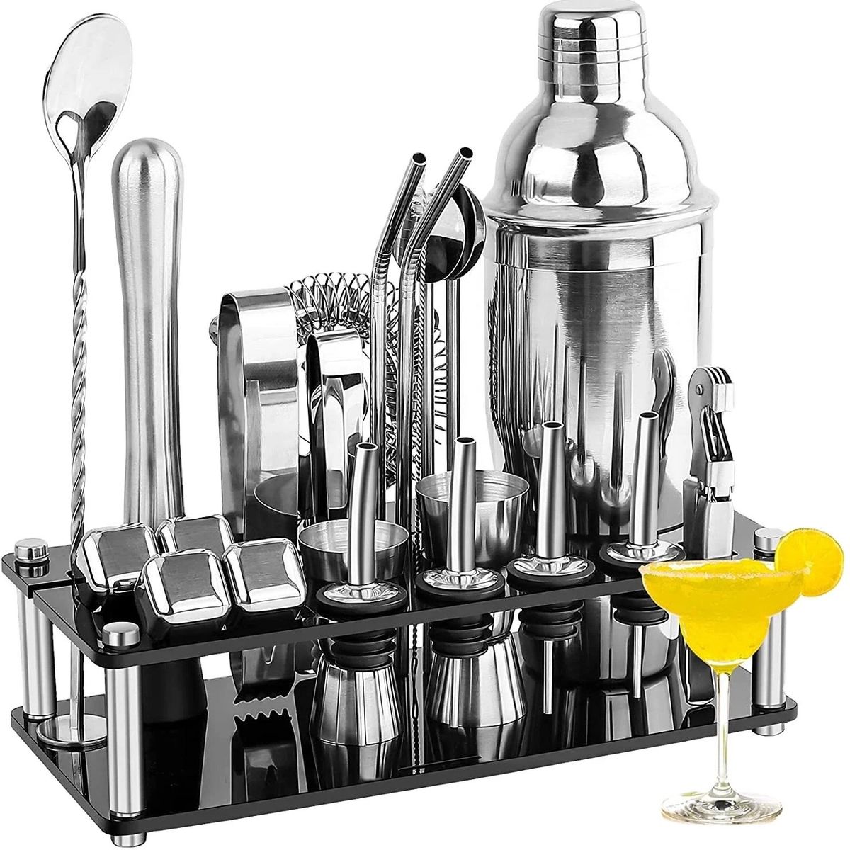 GENERICO - kit De Coctelera Set De Utencilios Inoxidables De 23piezas