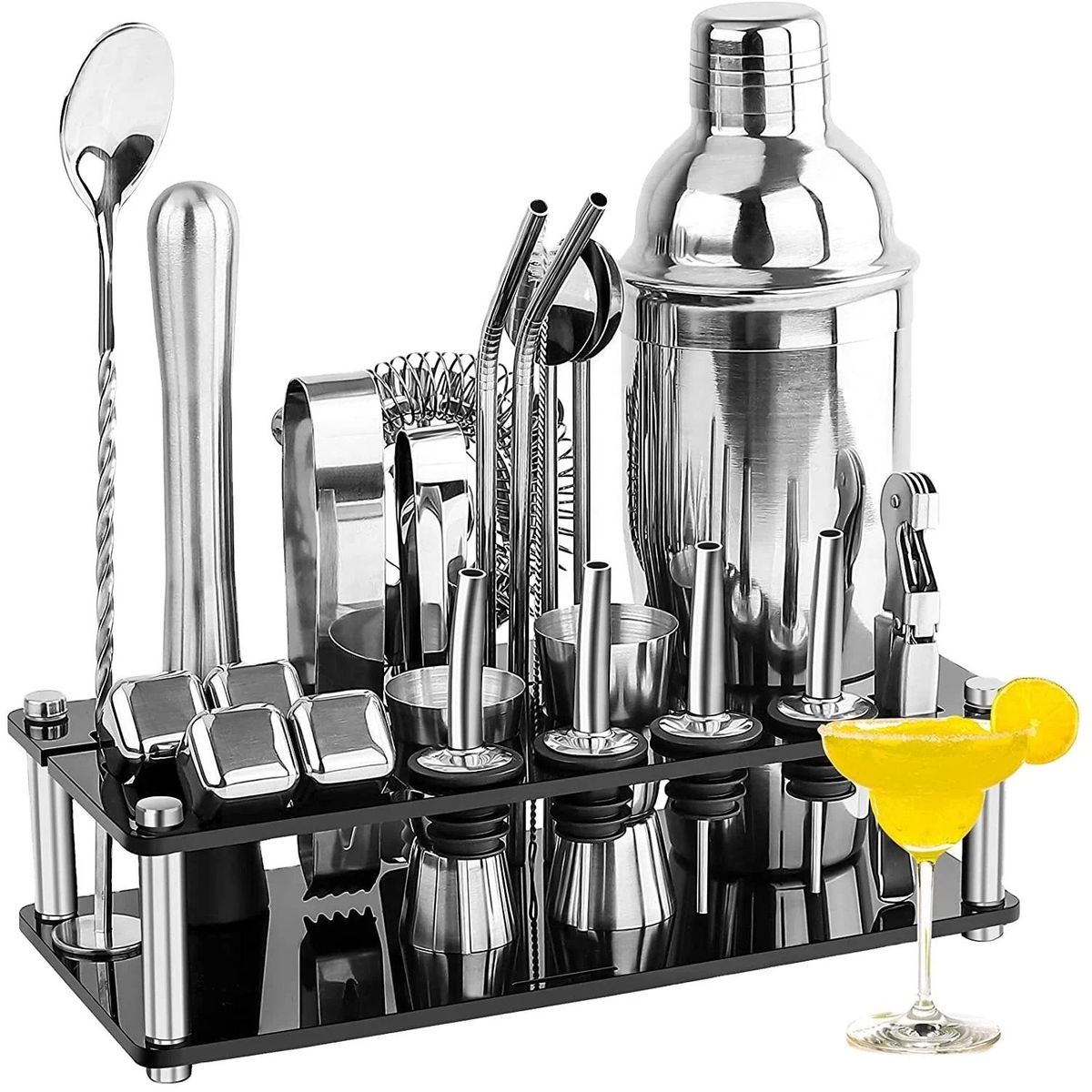 GENERICO - kit De Coctelera Set De Utencilios Inoxidables De 23piezas